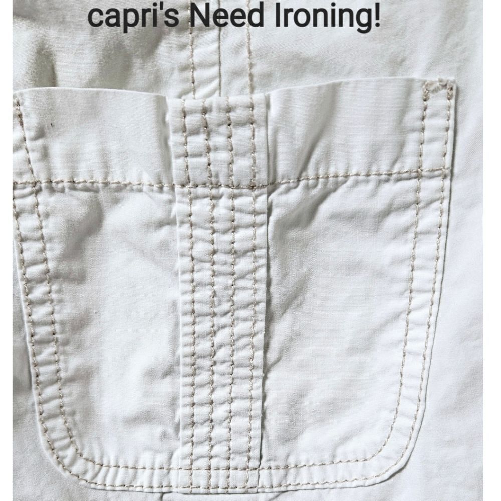 FRENCH CUFF Women's white Tie-โUpโCapris - Picture 3 of 13